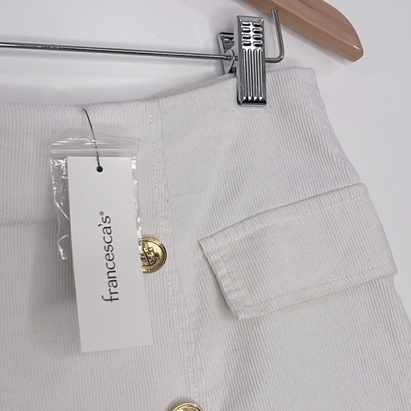 Francesca’s Collections Sailorside Mini Skirt Color Ivory Women’s Skirt Large - Picture 2 of 5